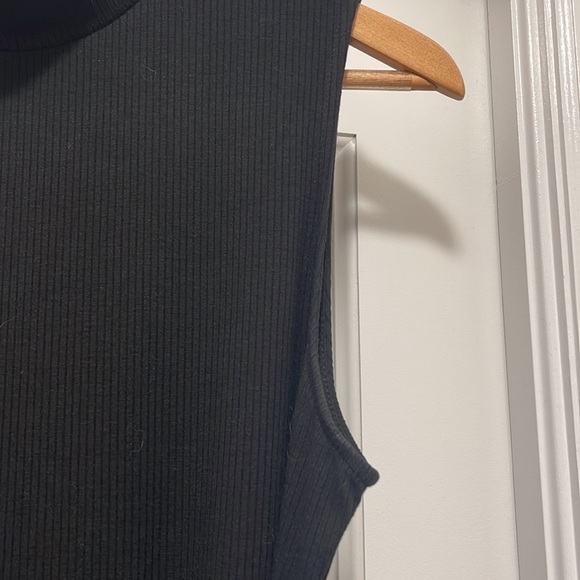 Aqua mock neck black dress - Picture 6 of 9
